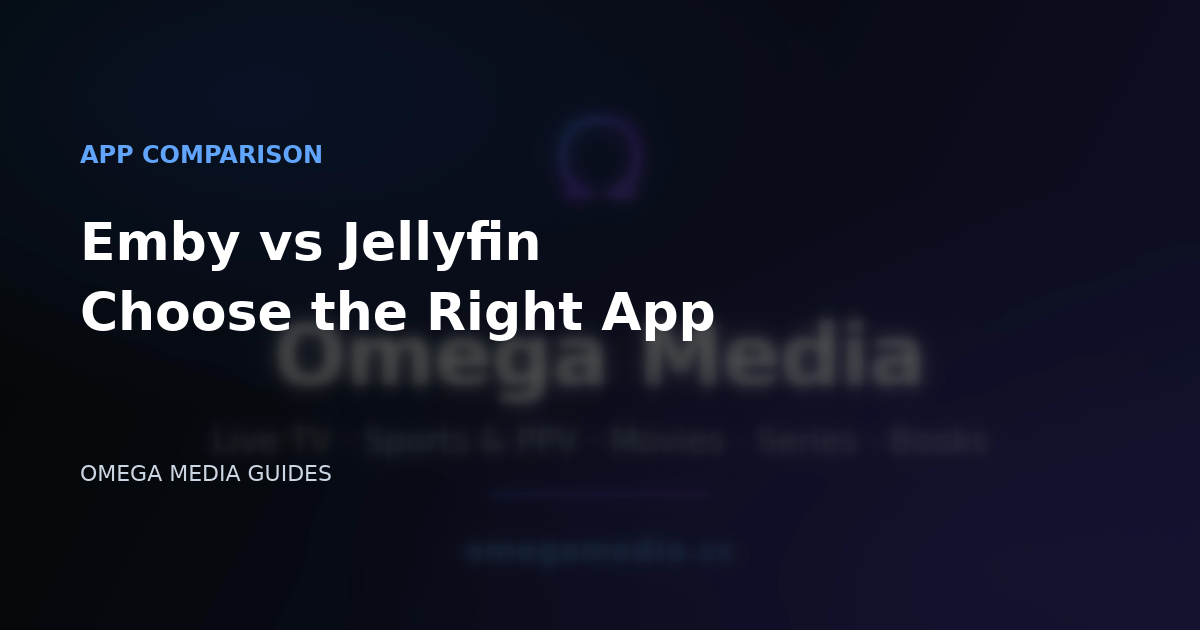 Side-by-side comparison of Emby and Jellyfin streaming apps